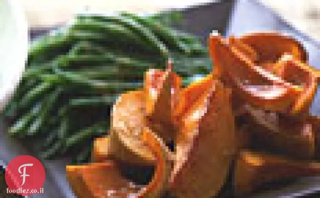 שעועית ירוקה וסקווש קלוי עם חמאת סויה שרי