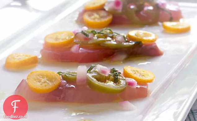 קרודו Yellowtail עם Kumquats & Jalapeño