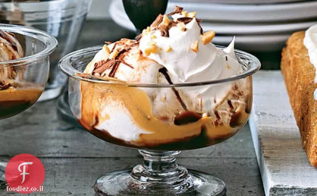 גלידת קרמל-שוקולד