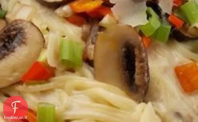 פטריות שום מלאך שיער פסטה