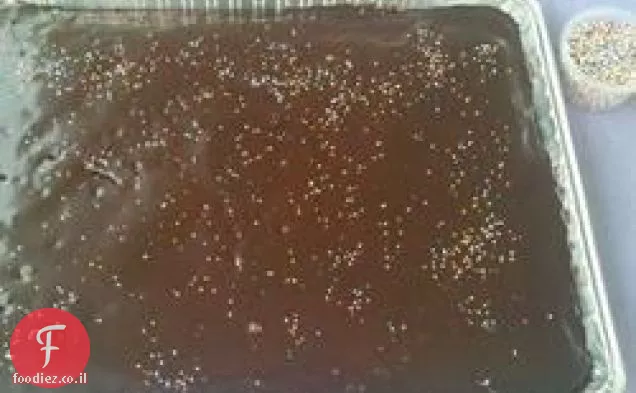 עוגת גיליון שוקולד טקסס