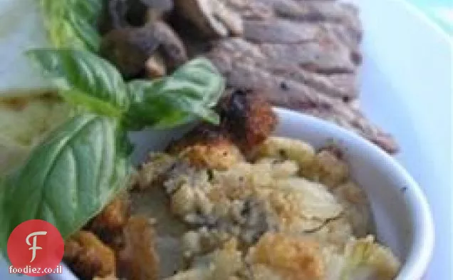 פודינג לחם Gorgonzola מלוח