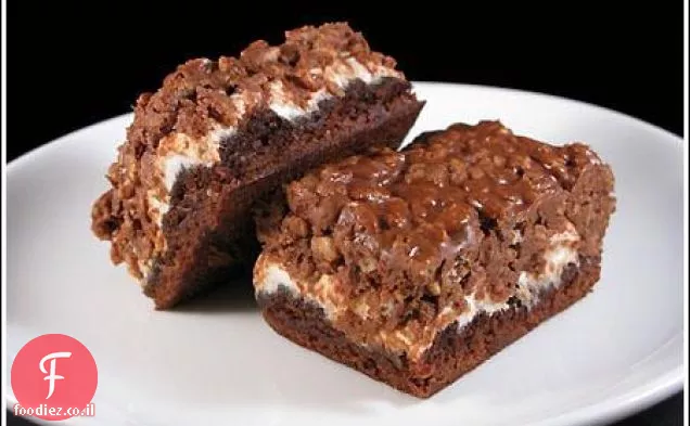 קל חמאת בוטנים מרשמלו Krispie עקף בראוניז