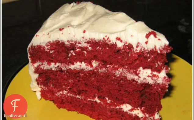 וולדורף אסטוריה עוגת קטיפה אדומה מקורית עם ציפוי מבושל