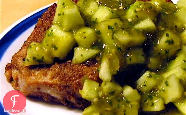 בריא & טעים: צלעות חזיר עם Tomatillo ורוטב תפוחים ירוק