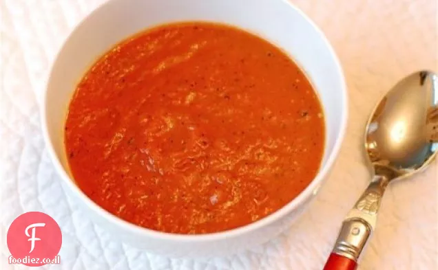 מרק עגבניות מתובל קלוי אש