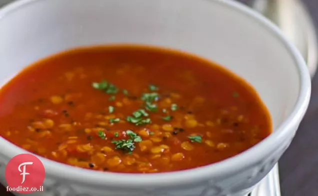 מרק עגבניות עם עדשים-סגנון הודי