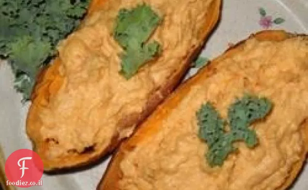 פעמיים תפוחי אדמה מתוקים אפויים