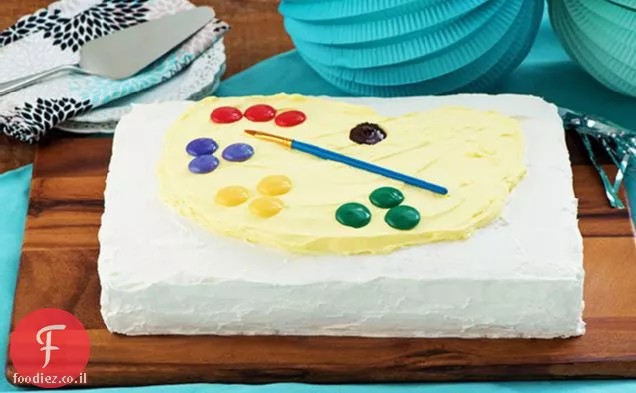 עוגת יום הולדת לוח של האמן