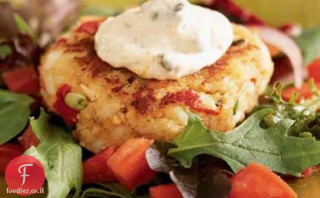 עוגות סרטנים עם Remoulade