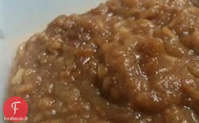 רוטב אפרסק תפוח מבושל איטי