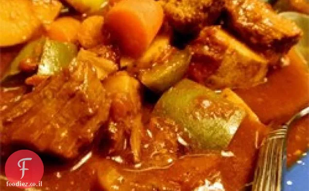 תבשיל בשר ירקות מתובל