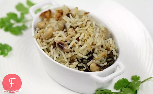 אורז אפונה הודי בסגנון שחור עיניים (מתכון pulao)