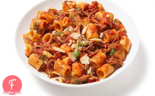 Rigatoni עם רוטב ג'יבלט מטוגן