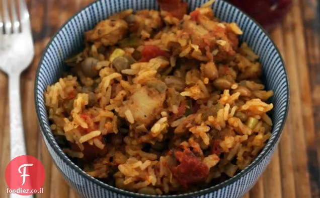 אורז מבושל בסגנון הקאריבי עוף אורז Pilau