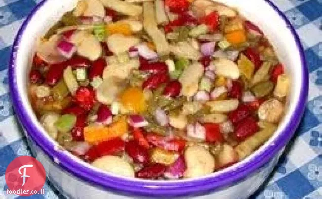 סלט שעועית ארבע צבעוני