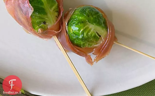 Brussels Sprout And Prosciutto Skewers