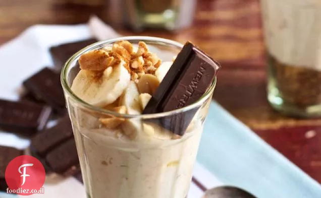 חמאת בוטנים בננה עוגת קרם Parfaits