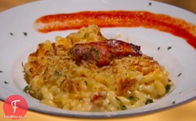 Vegas style Mac ' N ' Cheese with Grilled Lobster