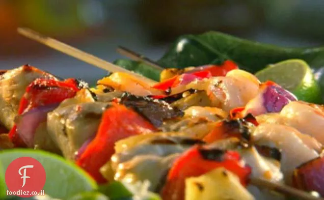 קבבוני עוף ושרימפס ליים