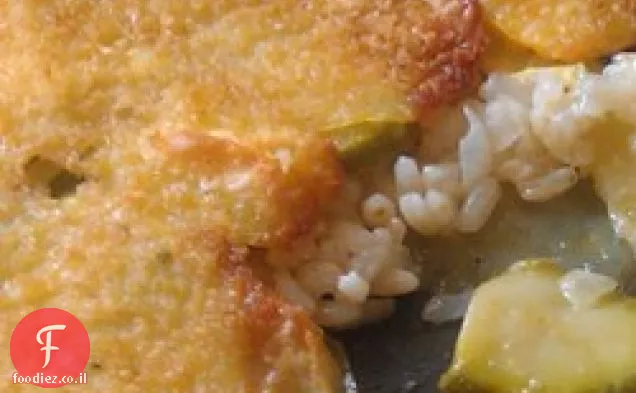 תפוחי אדמה, אורז וקישואים אופים