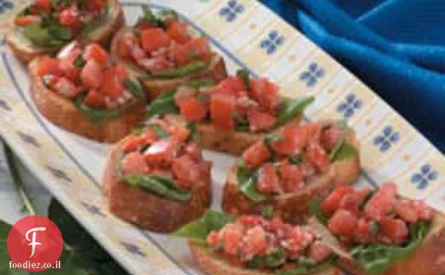ברוסקטה בזיליקום עגבניות