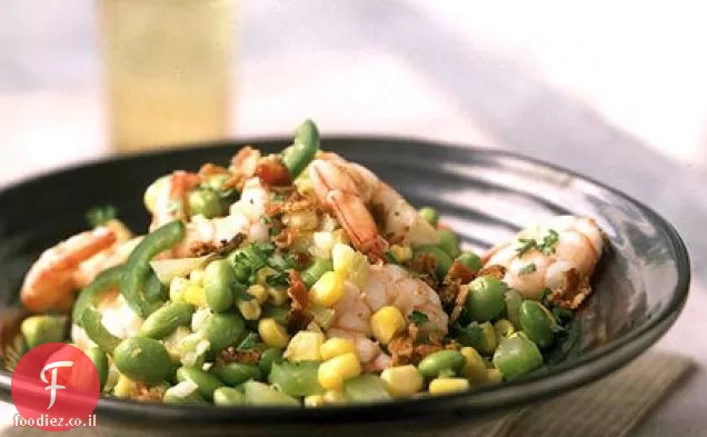Edamame Succotash עם שרימפס