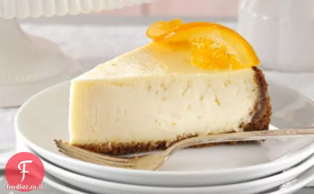 עוגת גבינה אלגנטית עם פריחת תפוז