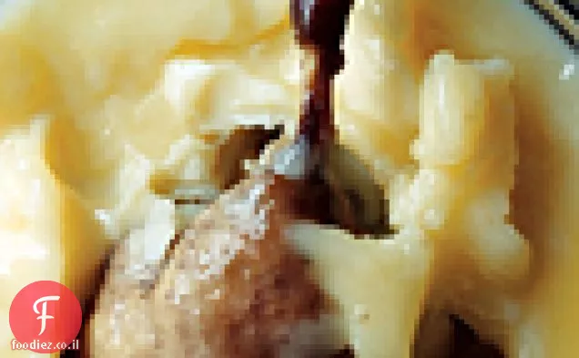 ברווז קונפי עם כרישה תפוחי אדמה