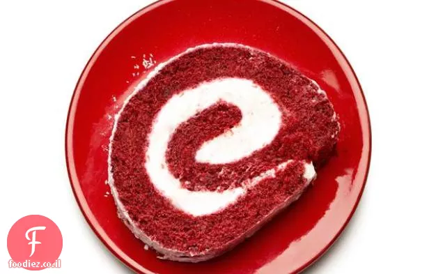 רול עוגת קטיפה אדומה-דובדבן