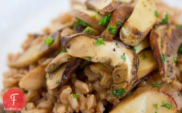 פטריות פארו ופורצ'יני (Farro Con Funghi)