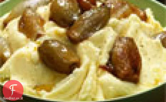 פירה יוקון זהב תפוחי אדמה עם שאלוט קרמל