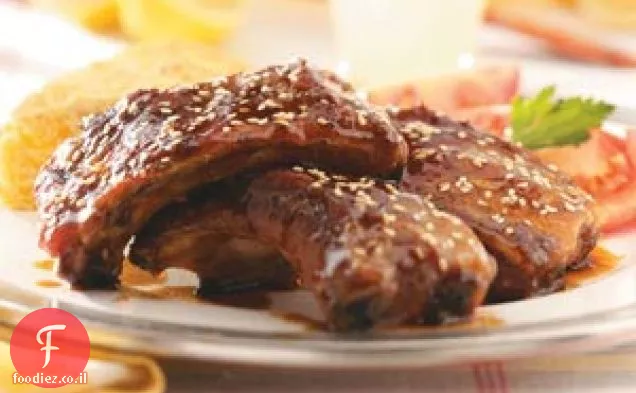 Spareribs מזוגגות מייפל