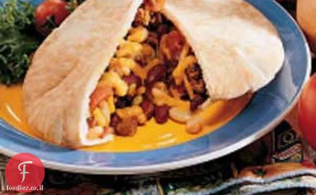 Bean 'n' Burger Pockets