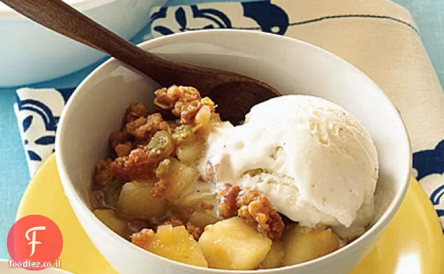 אגס זנגביל פריך עם Streusel מתפורר