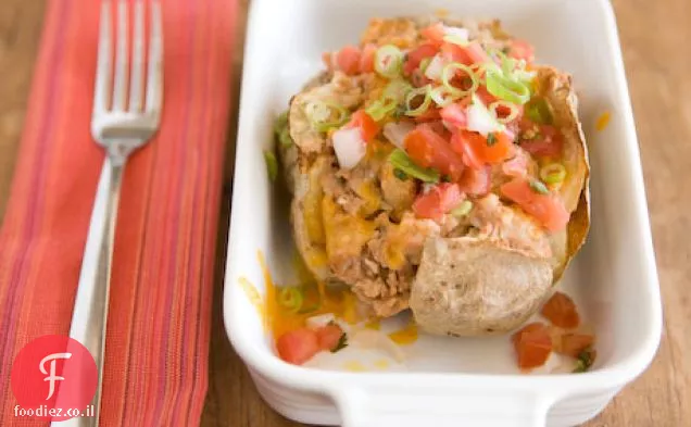 פעמיים אפוי Tex-mex תפוחי אדמה
