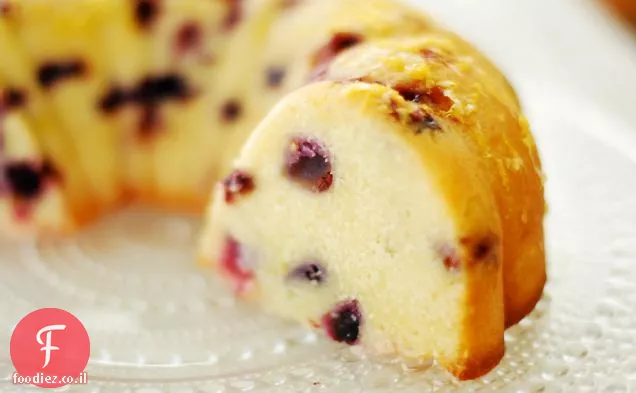 קורנית אוכמניות Poundcake עם זיגוג לימון