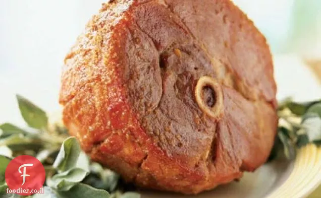 Gingersnap-בשר חזיר מצופה ברוטב משמש חרדל