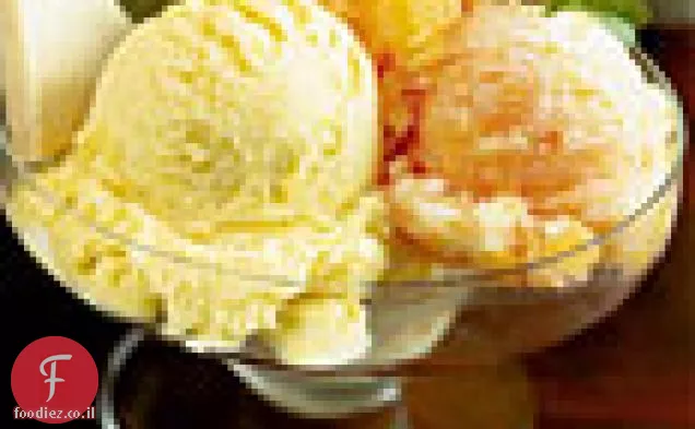גלידת מנגו-Lemongrass וסורבה כתום דם