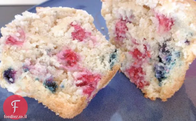 מאפינס Streusel פטל אוכמניות