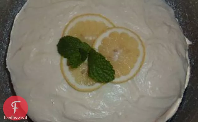 עוגת אוכמניות-לימון עם ציפוי גבינת שמנת שוקולד לבן