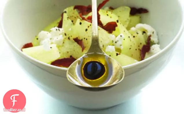Insalata Di Melone E Prosciutto Croccante Con Formaggio Di Capra
