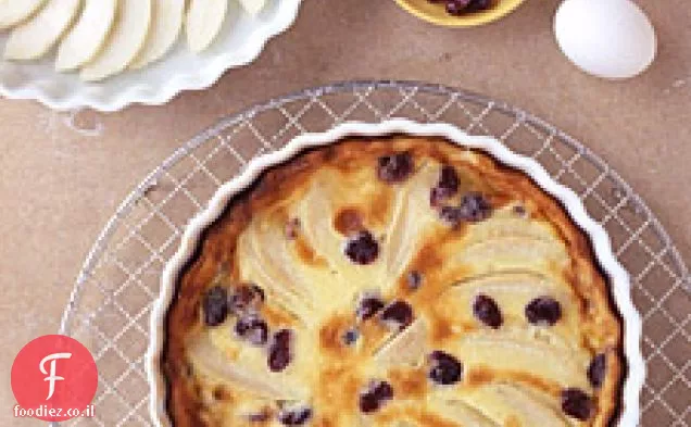 אגס ודובדבן מיובש Clafouti