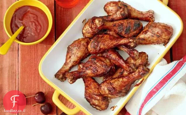 דובדבנים BBQ עוף תיפוף