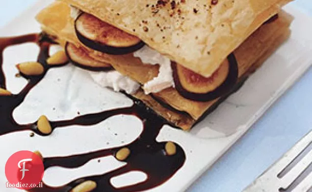Millefeuille של תאנים טריים ריקוטה