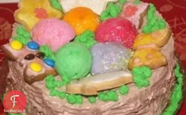 עוגת עוגה וגלידה