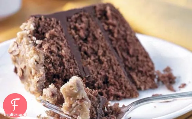 עוגת בורבון-שוקולד עם ציפוי פרלינה