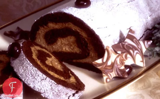 עוגת מוקה שוקולד רול