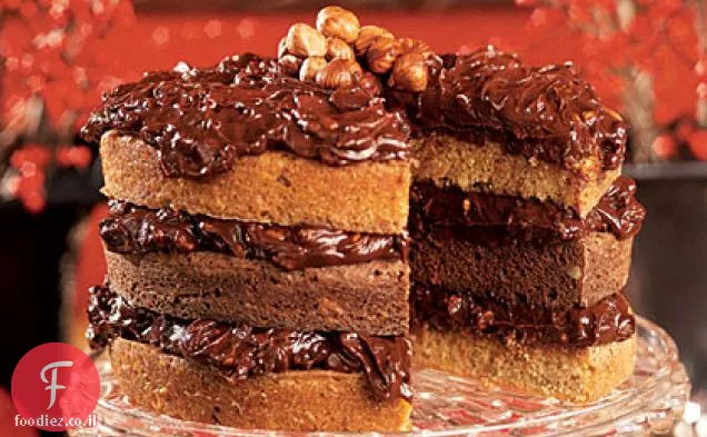 עוגת שוקולד ספוג אגוז כפול