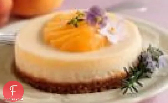עוגת גבינה עם אפרסקים עם פריסטון